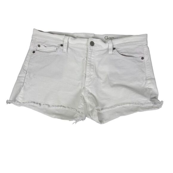 Gap White Frayed Hem Shorts size 30R - Picture 1 of 8